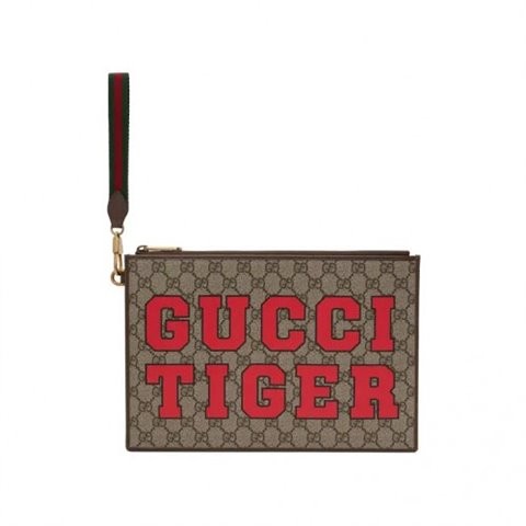 [Premium] GUCCI 구찌 브라운 타이거 GG 도큐먼트 케이스 221451M171006