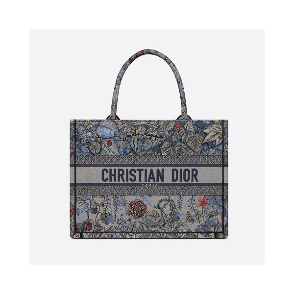 디올 BOOK TOTE 미디엄 백 데님 멀티 컬러 Dior Jardin Magique 자수 M1296ZRZI_M49E-레플리카 사이트 쇼핑몰 RSMALL