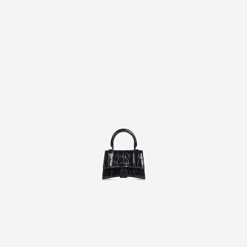 [Premium] BALENCIAGA 발렌시아가 HOURGLASS 미니 탑 핸들백 black 6373721LR671000