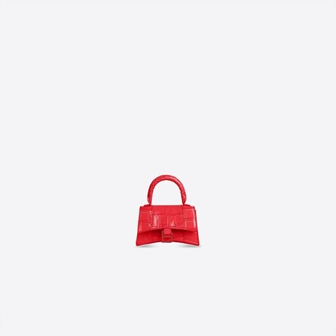 [Premium] BALENCIAGA 발렌시아가 HOURGLASS 미니 탑 핸들백 red 6373721U6AK6406