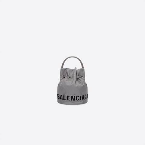 [Premium] BALENCIAGA 발렌시아가 WHEEL XS 버킷백 gray 619458H854N1160