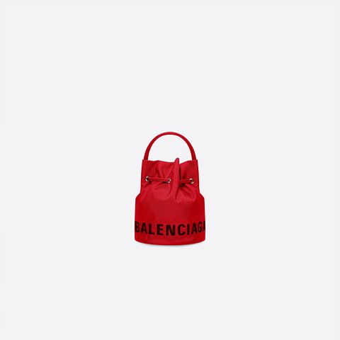 [Premium] BALENCIAGA 발렌시아가 WHEEL XS 버킷백 red 619458H854N6460