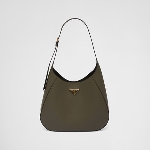 [Premium] PRADA 프라다 탑스티치 장식 라지 가죽 숄더백 밀리터리 그린 1BC181_2AIX_F0KL5_V_OOO