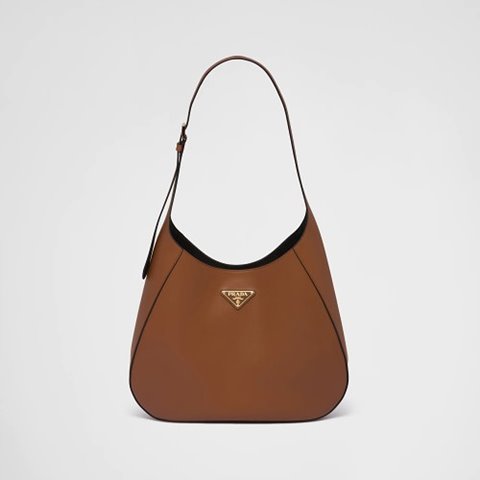 [Premium] PRADA 프라다 탑스티치 장식 라지 가죽 숄더백 코냑 1BC181_2AIX_F0XKV_V_OOO