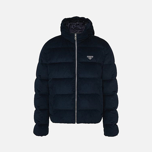 프라다 코듀로이 크롭 다운 자켓 S-XL