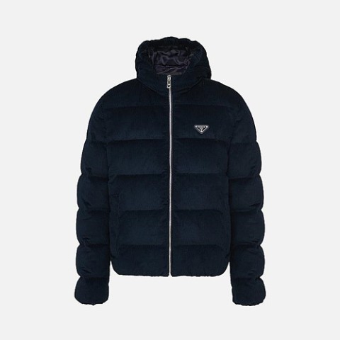 프라다 코듀로이 크롭 다운 자켓 S-XL