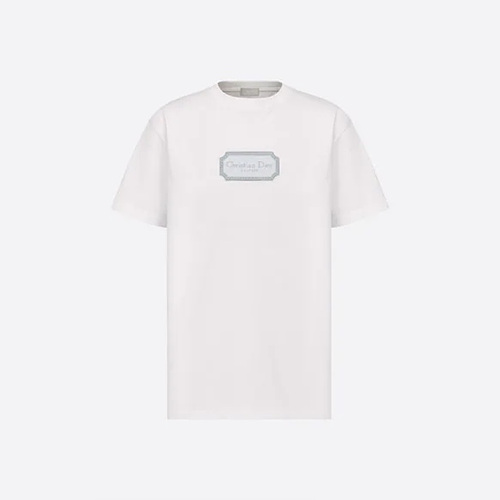 디올 시그니처 로고 코튼 반팔 티셔츠 화이트 S-XL