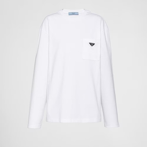 프라다 스틸 사피아노 와펜 포켓 롱슬리프 티셔츠 S-XL