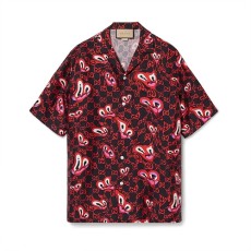 구찌 GG 하츠 실크 볼링 반팔셔츠 S-XL