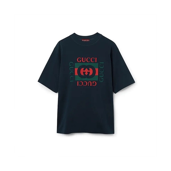 구찌 로고 프린트 코튼 저지 반팔티 S-XL 3color-레플리카 사이트 쇼핑몰 RSMALL